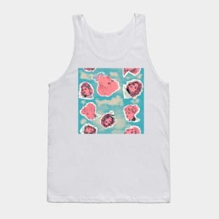 Blue Skies, Pink Faces Tank Top